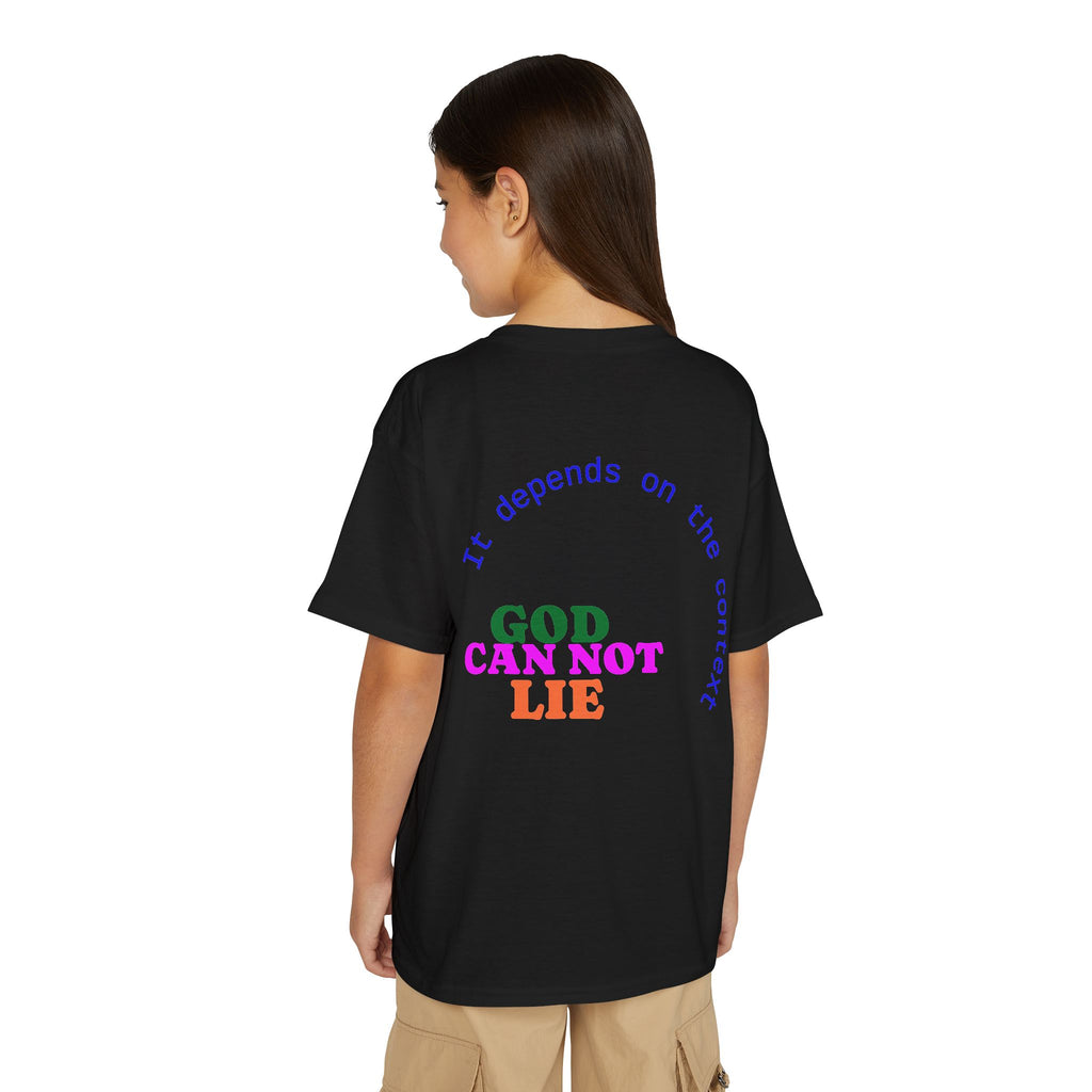 Youth T-Shirt — "What God Cannot Do Does Not Exist" Colorful Faith Graphic