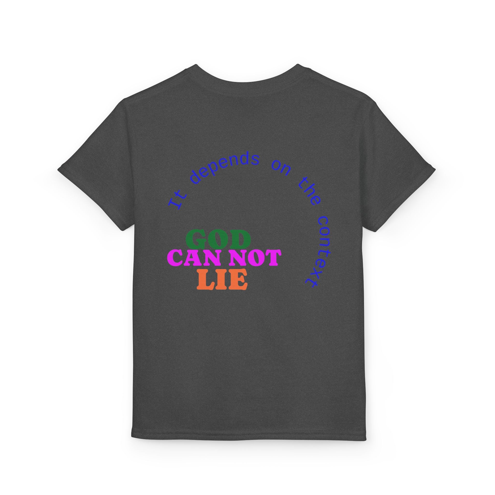 Youth T-Shirt — "What God Cannot Do Does Not Exist" Colorful Faith Graphic
