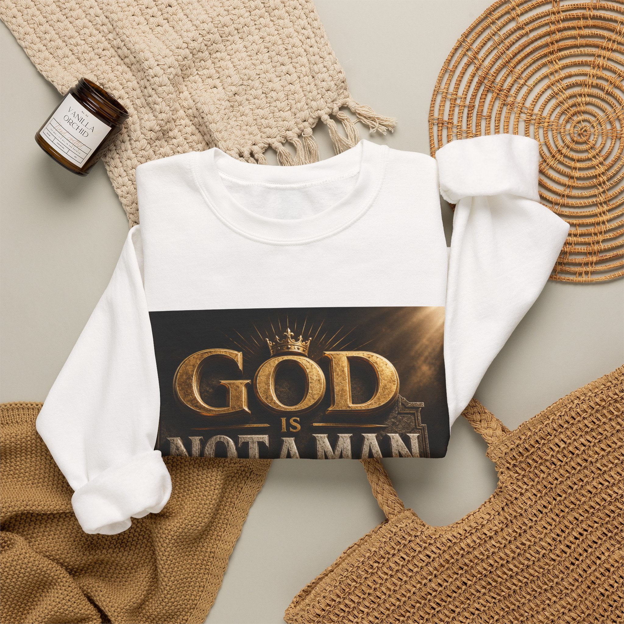 Religious Sweatshirt – "God Is Not a Man That He Should Lie" Crewneck