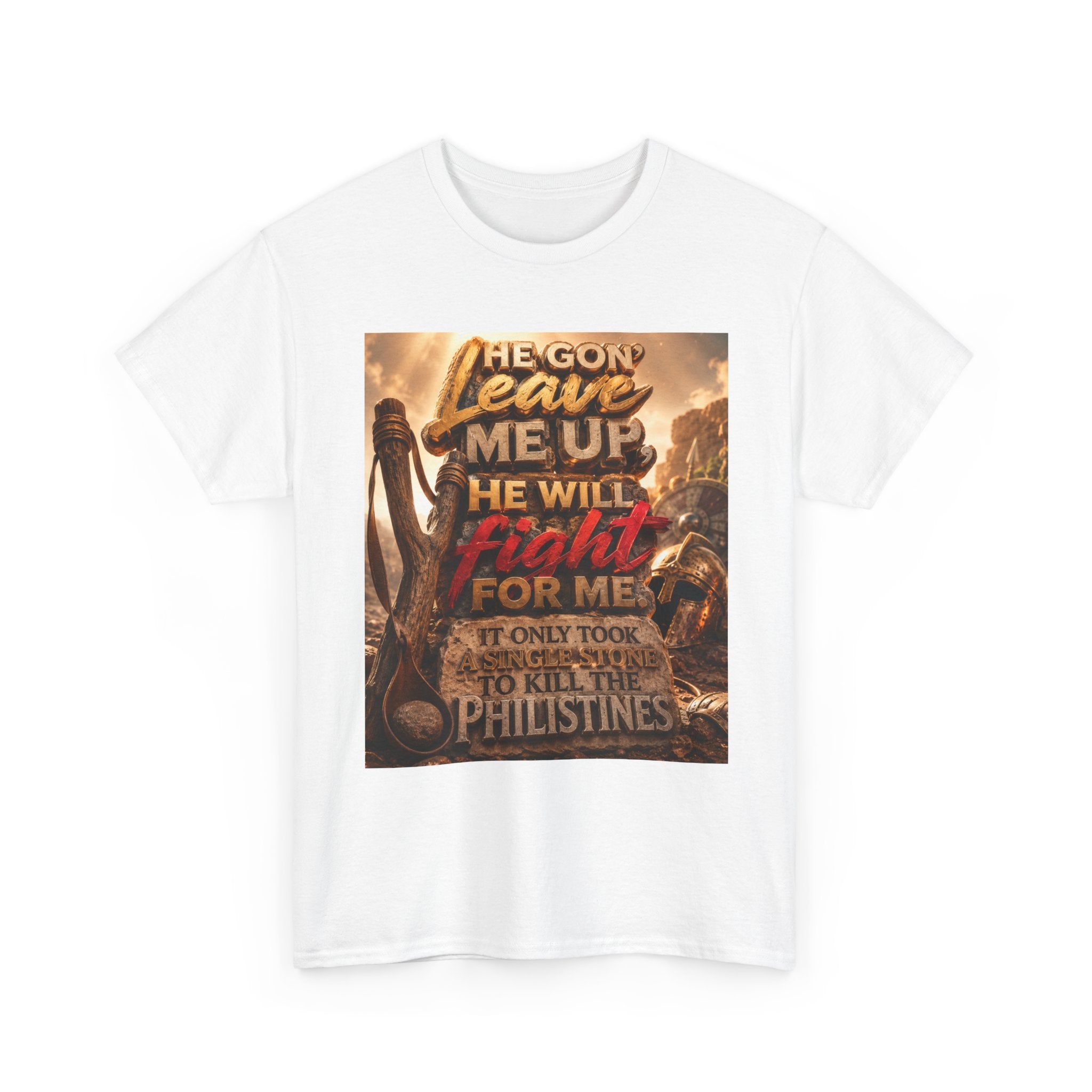 Christian Yahweh T‑Shirt — "The Lord Will Fight for Me" Biblical Warfare Tee