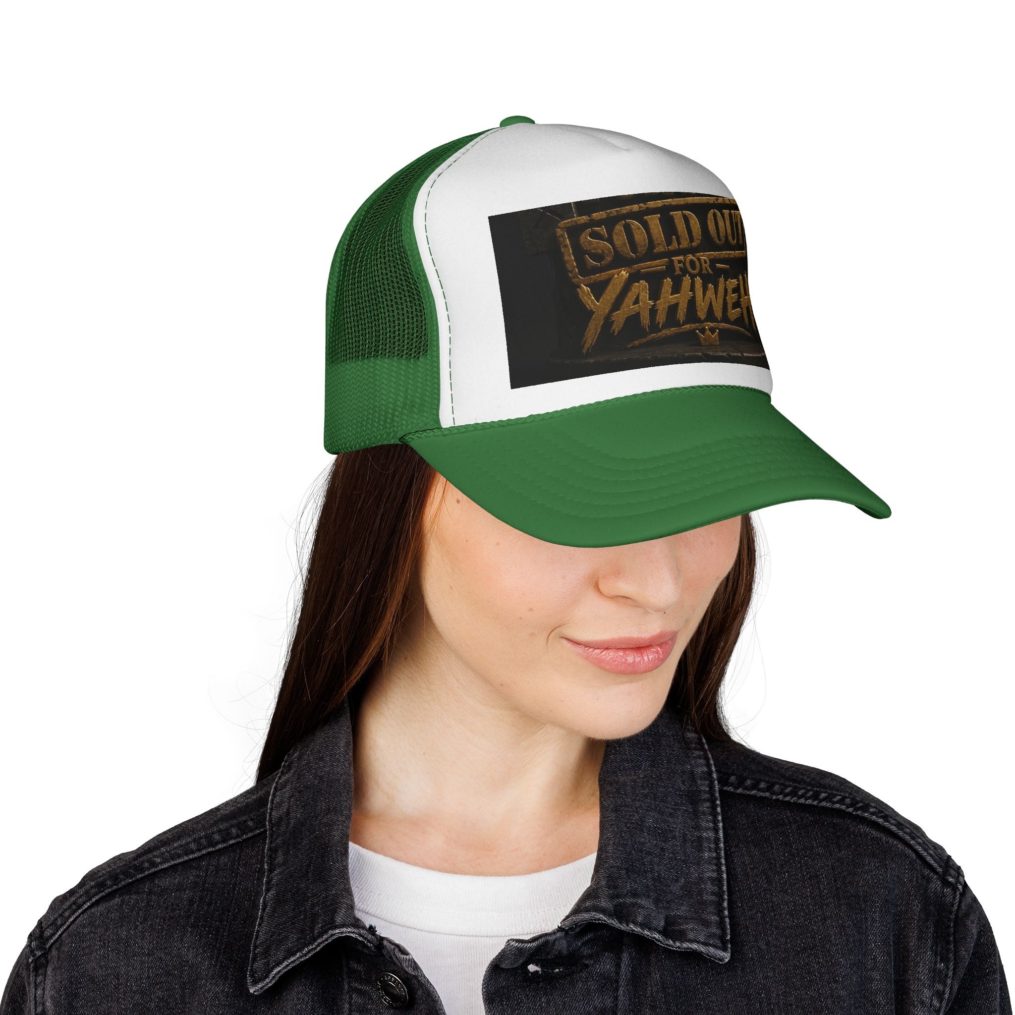 Sold Out for Yahweh Trucker Hat – Christian Faith Mesh Cap