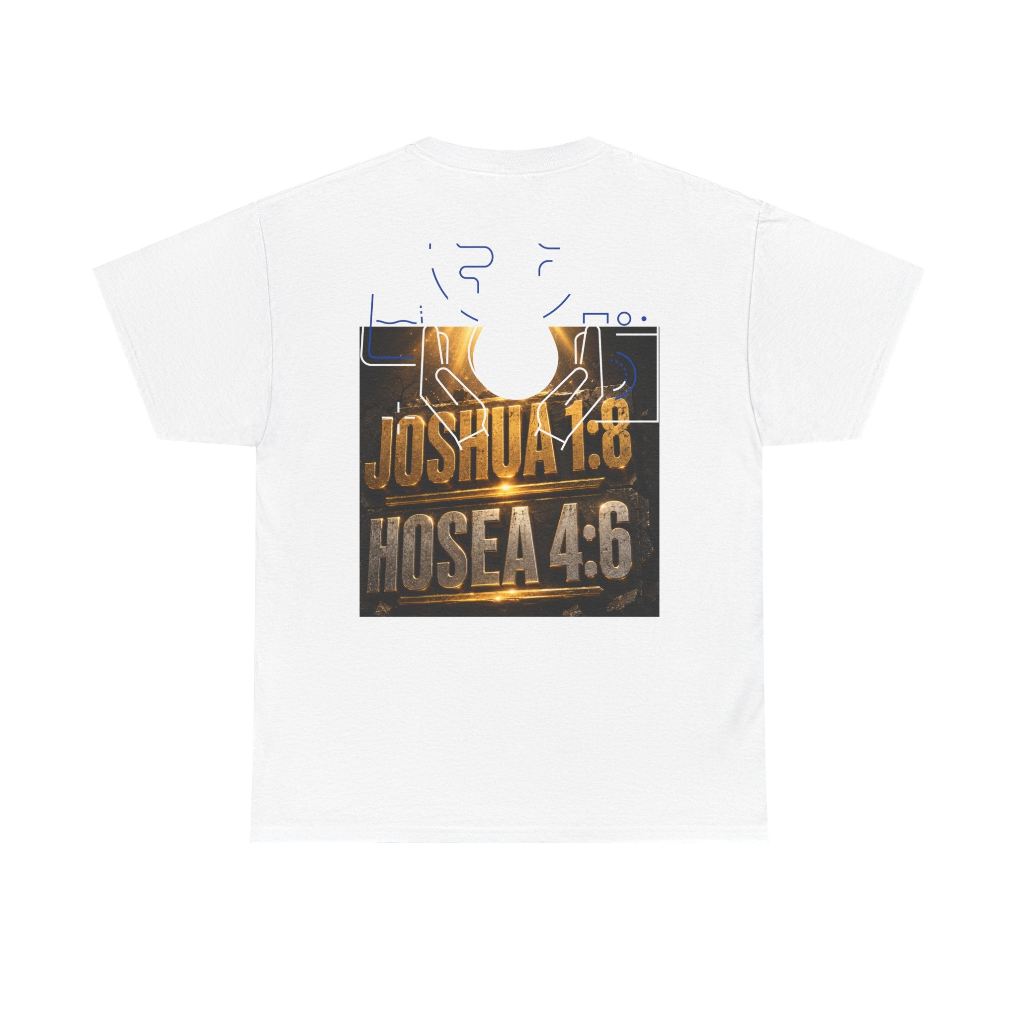 Christian Faith T-Shirt — "An Ignorant or Comfortable Believer is a Defeated Believer" with Joshua 1:8 & Hosea 4:6