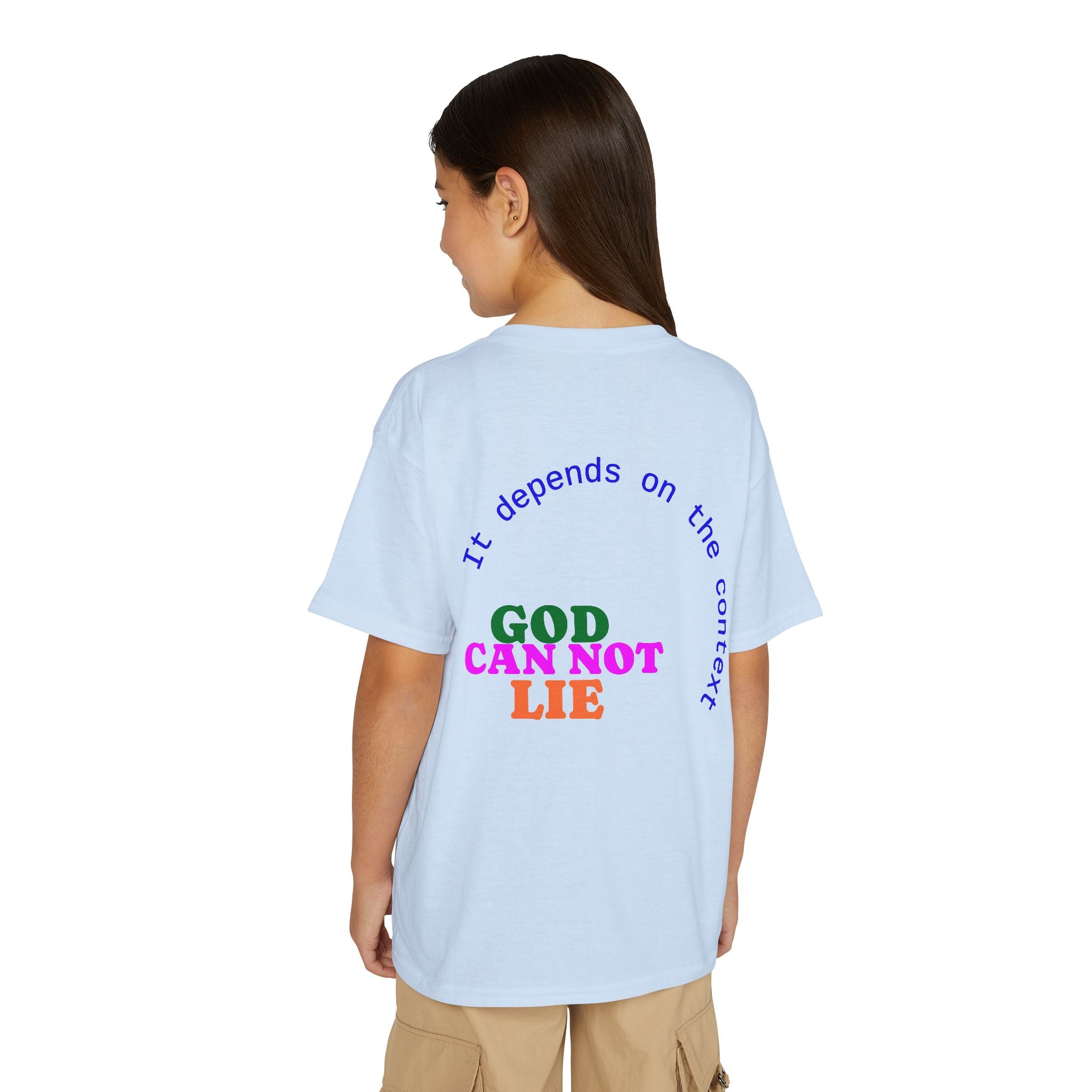 Youth T-Shirt — "What God Cannot Do Does Not Exist" Colorful Faith Graphic