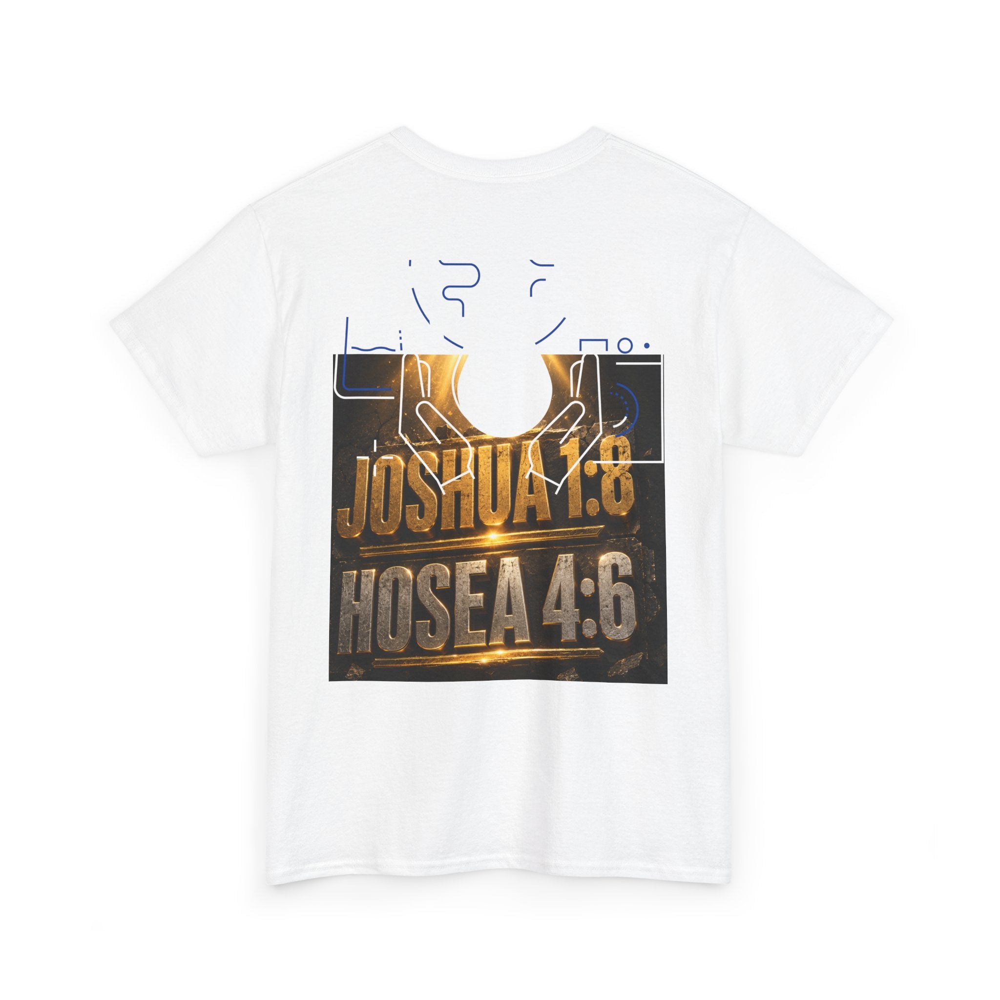 Christian Faith T-Shirt — "An Ignorant or Comfortable Believer is a Defeated Believer" with Joshua 1:8 & Hosea 4:6