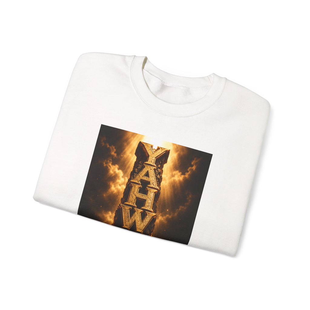Yahweh Cloudscape Crewneck Sweatshirt — Religious Inspirational Graphic Sweatshirt