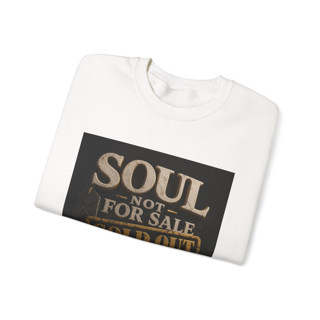 Crewneck Sweatshirt — "Soul Not For Sale, Sold Out for Yahweh" Christian Faith Graphic