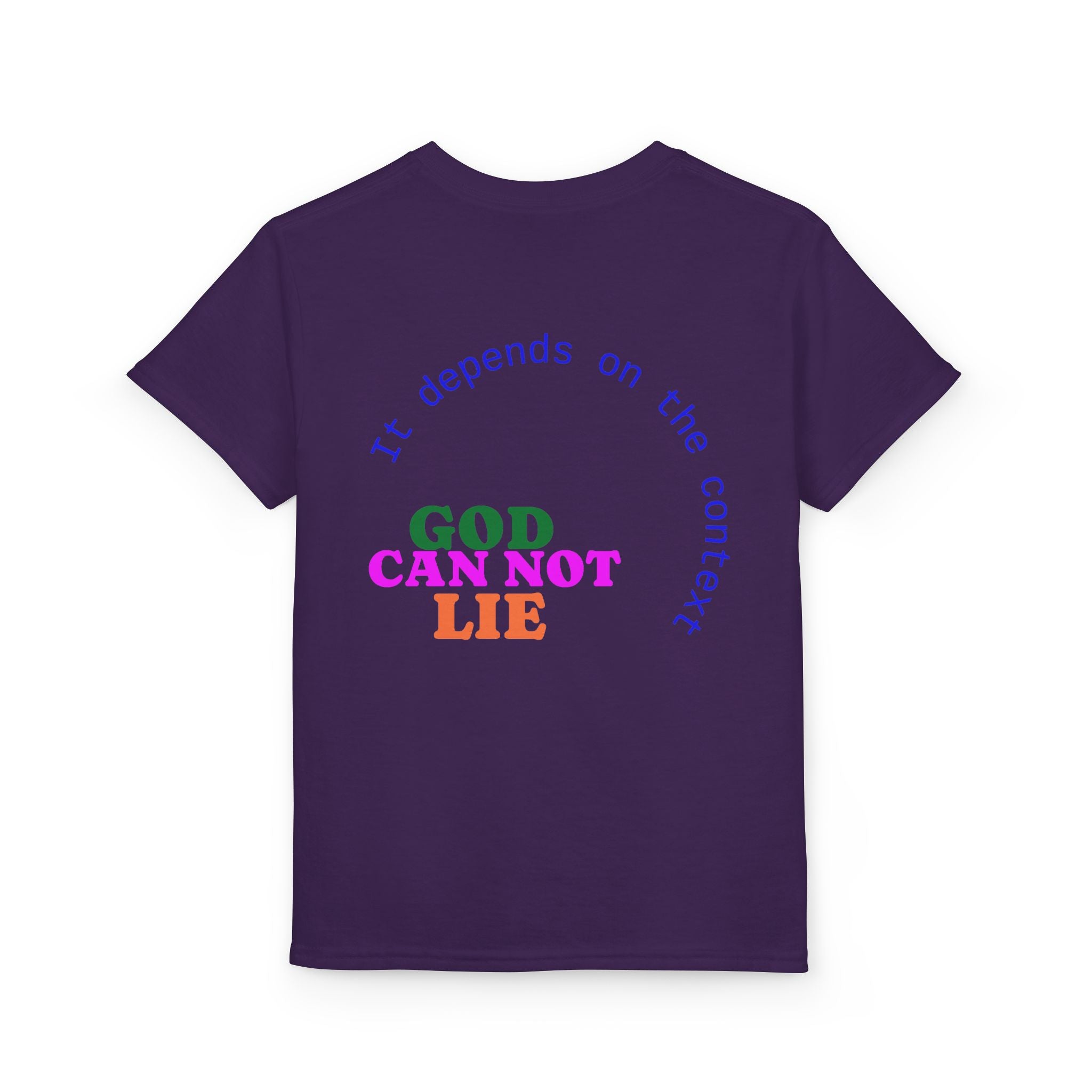 Youth T-Shirt — "What God Cannot Do Does Not Exist" Colorful Faith Graphic