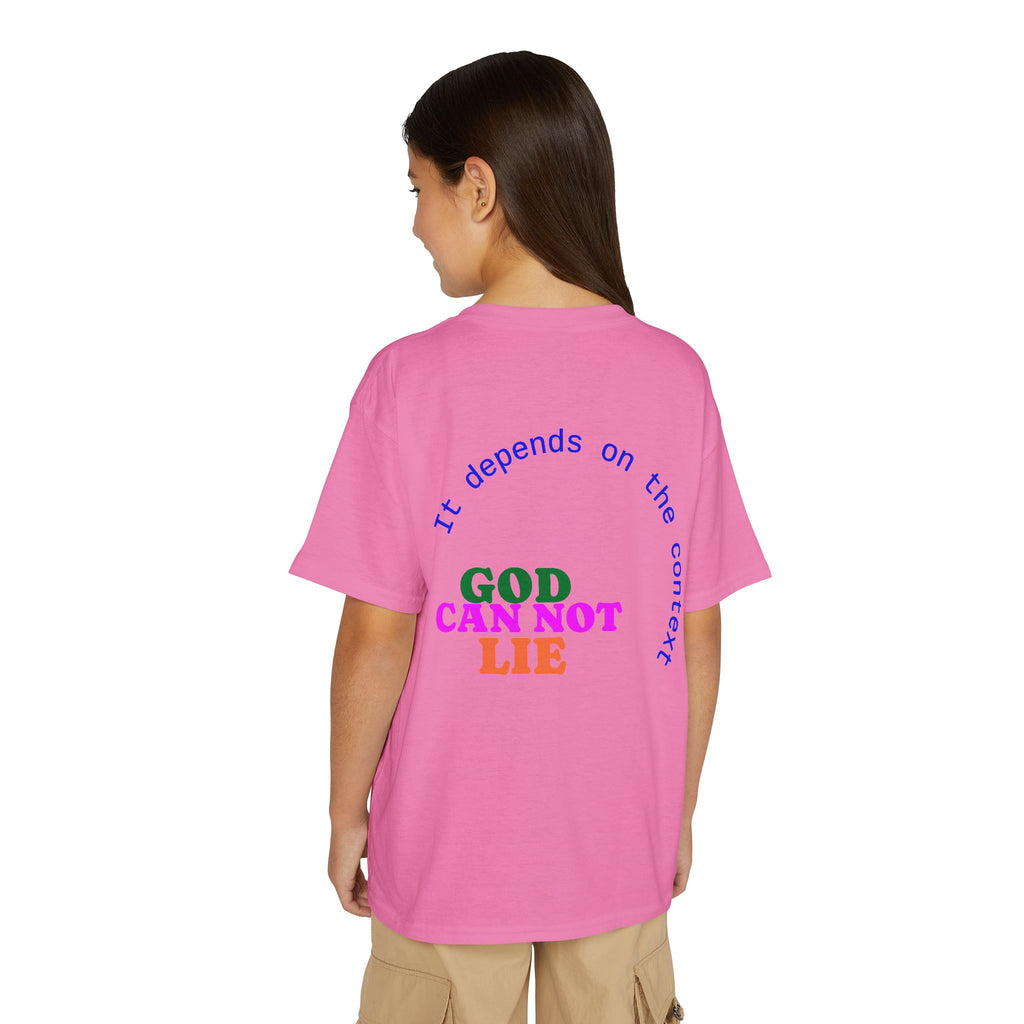 Youth T-Shirt — "What God Cannot Do Does Not Exist" Colorful Faith Graphic