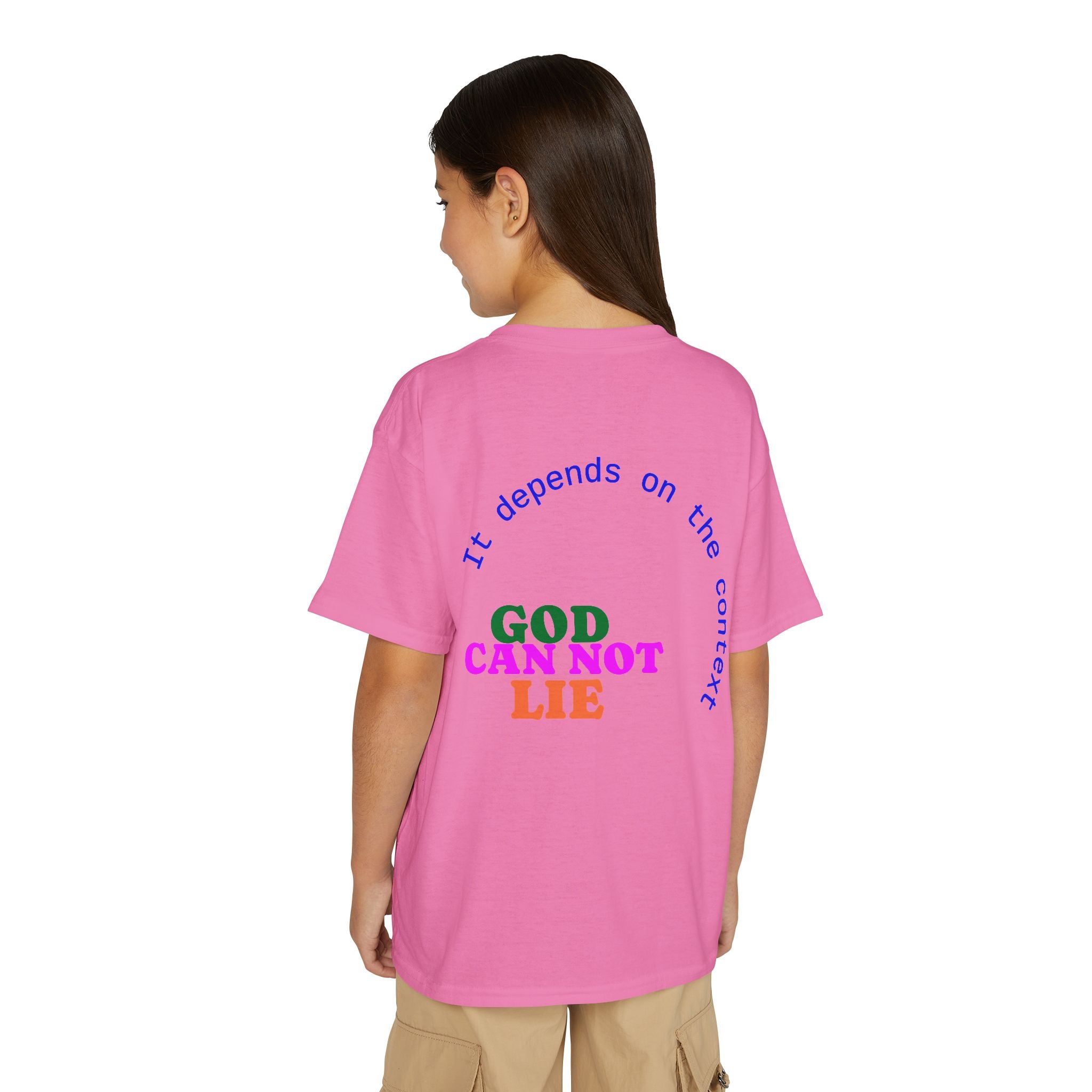 Youth T-Shirt — "What God Cannot Do Does Not Exist" Colorful Faith Graphic